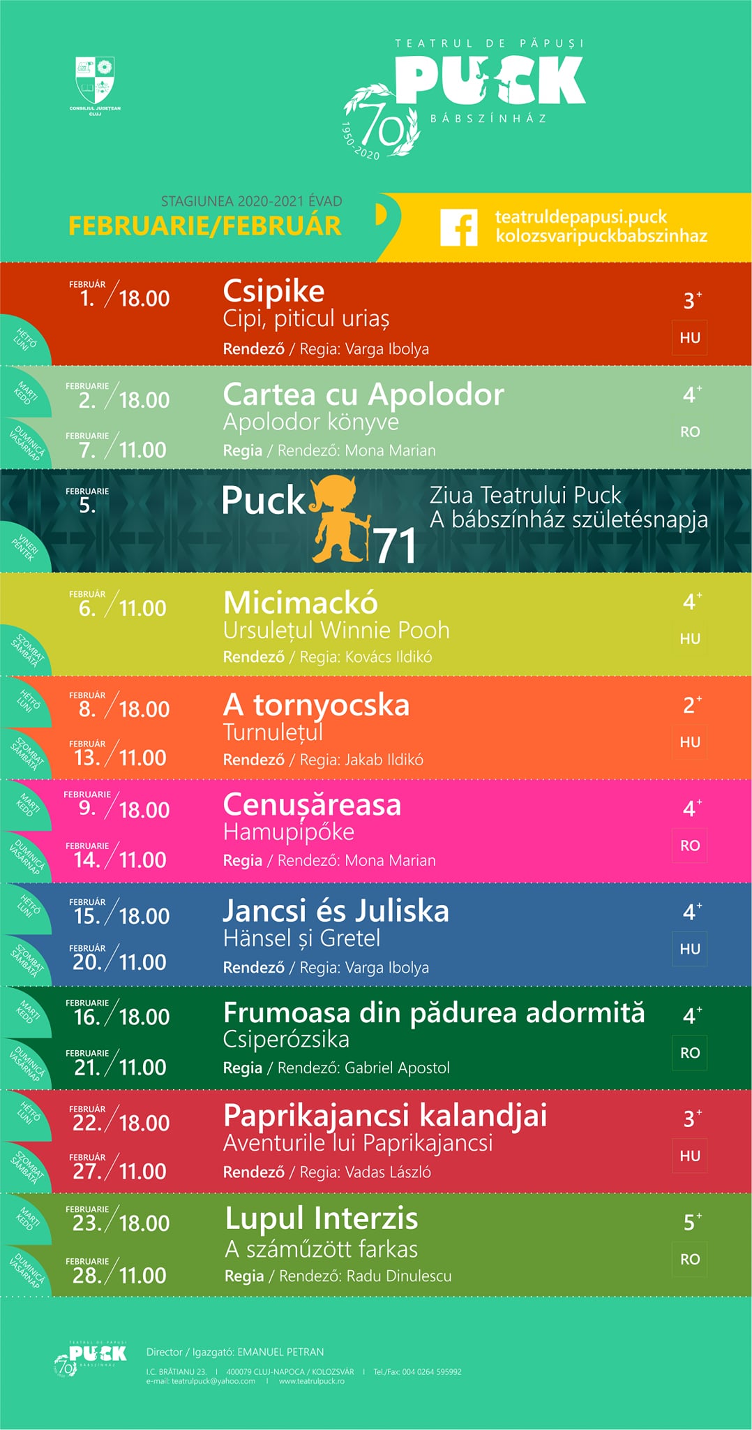 Evenimente cultural-artistice, sâmbătă, 13 februarie 2021