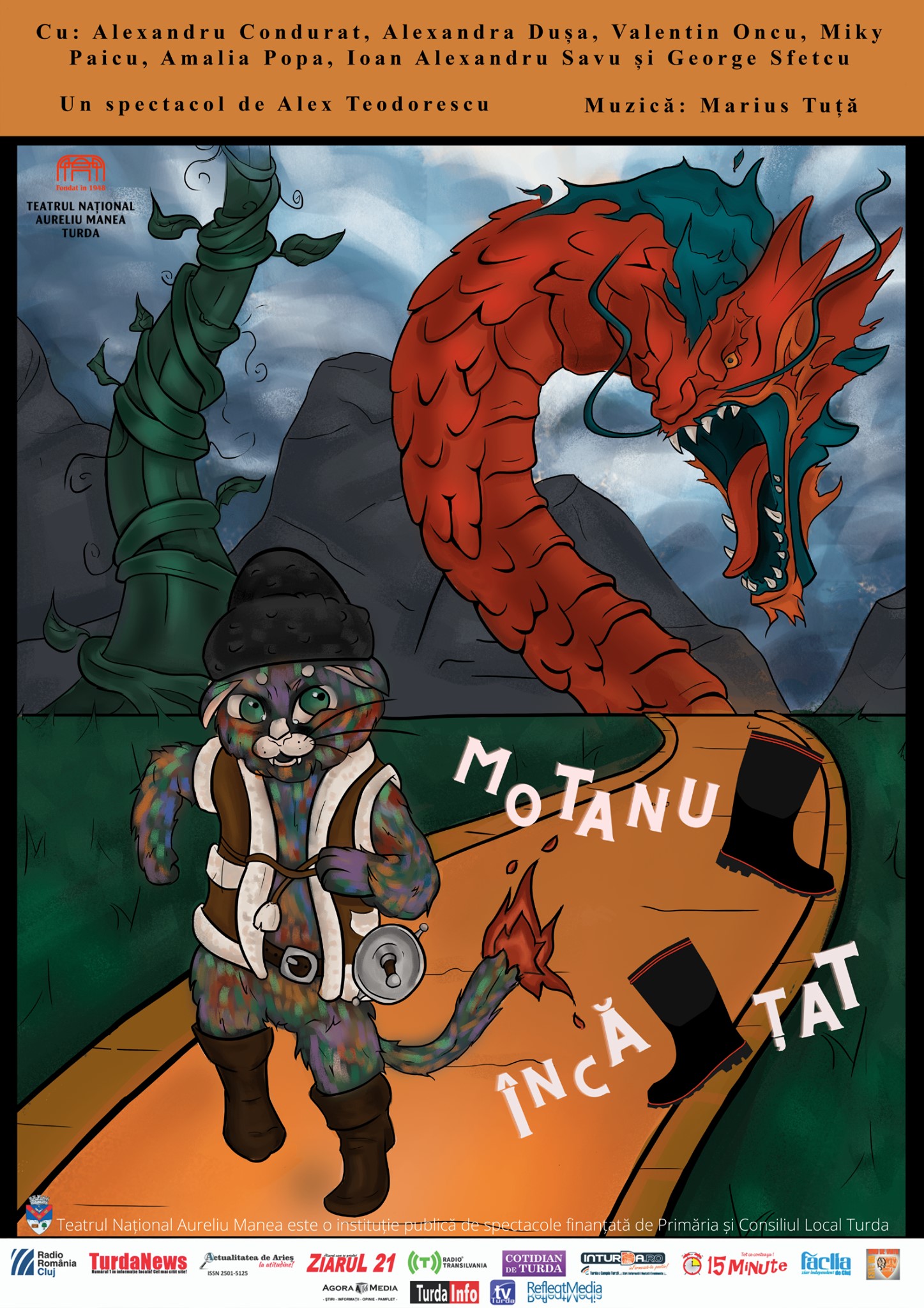 motanul incaltat afis
