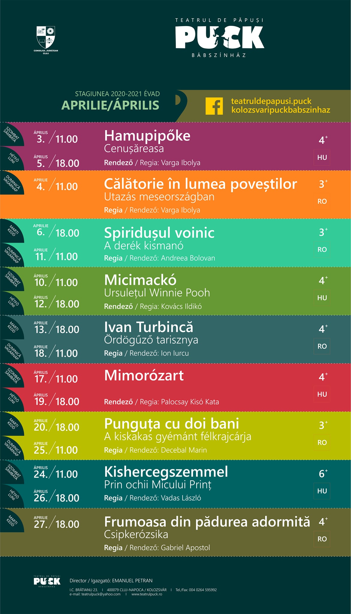 Evenimente on-line, luni, 5 aprilie 2021